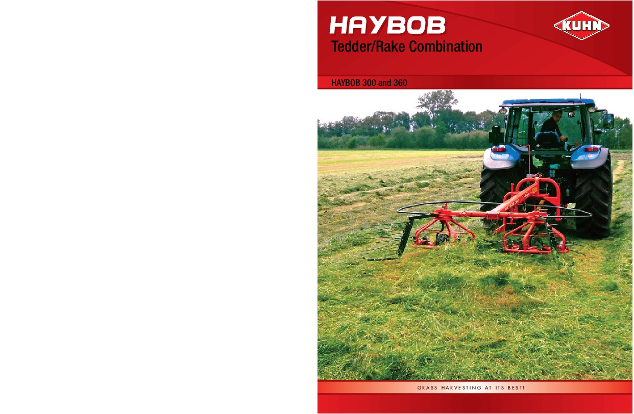 Kuhn HAybob 300 360 Tedder Rake Combination Agricultural Catalog - 1 of 3.