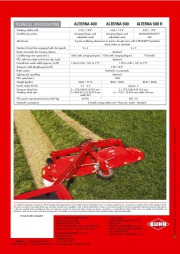 Kuhn FC Mower Conditioner ALTERNA 400 ALTERNA 500 500 Agricultural Catalog page 12