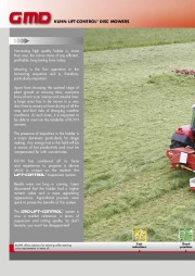 Kuhn Disc Mower GMD LIFT CONTROL Series Agricultural Catalog page 2