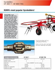 Kuhn Gyrotedders GF 5202 GF 7802 GF 13002 GF 17002 Agricultural Catalog page 8