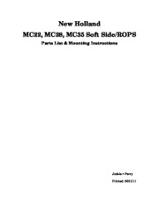 New Holland MC22 MC28 MC35 Soft Side ROPS Parts List page 1