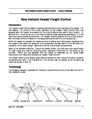 New Holland Header Height Control Owners Manual page 3